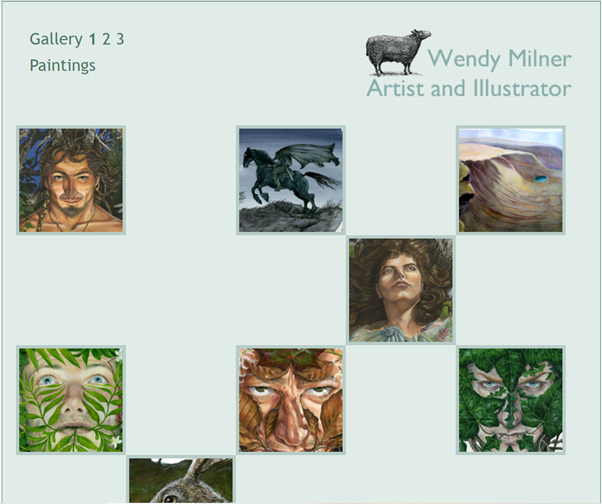 Screenshot of Wendy Milner's website